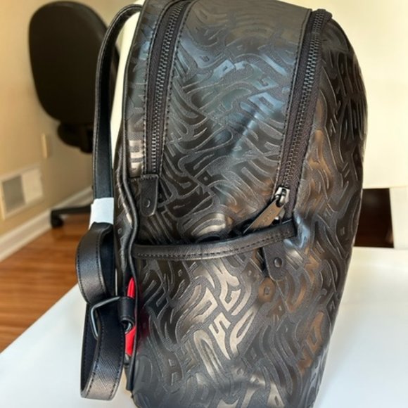 Sprayground  NWT Black Vegan Leather Medium Backpack main image 4